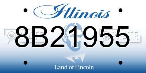 8B21955 Illinois License Plate