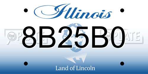 8B25B0 Illinois License Plate
