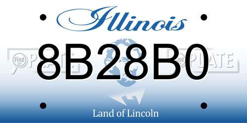 8B28B0 Illinois License Plate