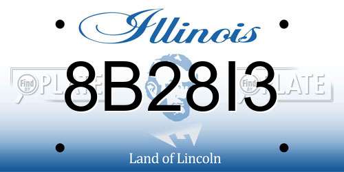 8B28I3 Illinois License Plate
