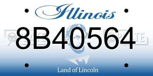 8B40564 Illinois License Plate