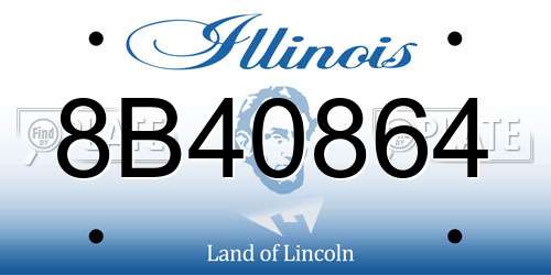 8B40864 Illinois License Plate