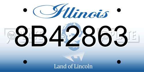 8B42863 Illinois License Plate