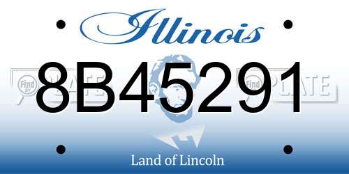 8B45291 Illinois License Plate