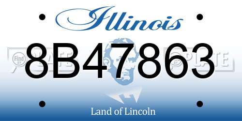 8B47863 Illinois License Plate