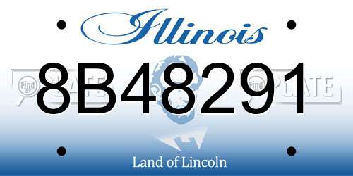 8B48291 Illinois License Plate