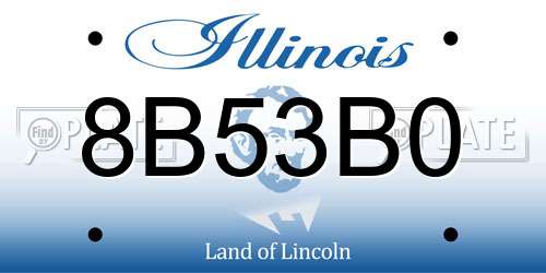 8B53B0 Illinois License Plate