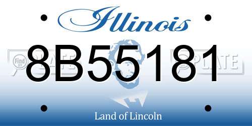 8B55181 Illinois License Plate