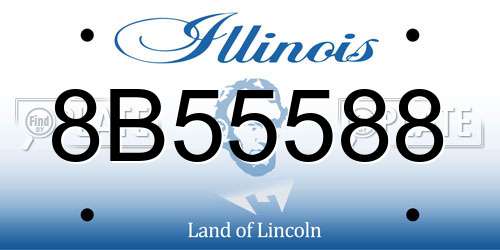8B55588 Illinois License Plate