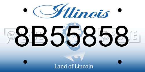 8B55858 Illinois License Plate