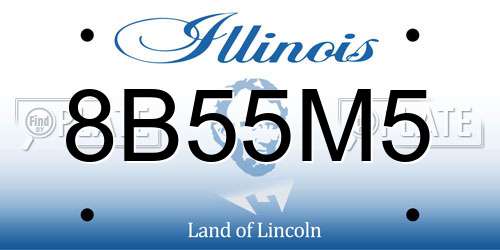 8B55M5 Illinois License Plate