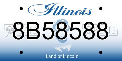 8B58588 Illinois License Plate