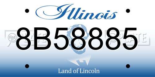 8B58885 Illinois License Plate