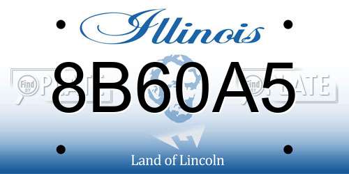 8B60A5 Illinois License Plate