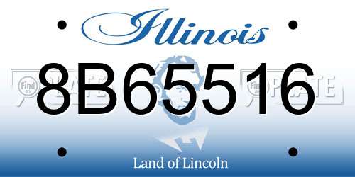 8B65516 Illinois License Plate