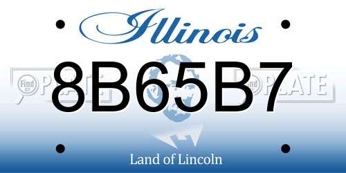 8B65B7 Illinois License Plate