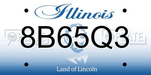 8B65Q3 Illinois License Plate