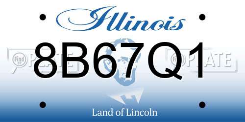 8B67Q1 Illinois License Plate
