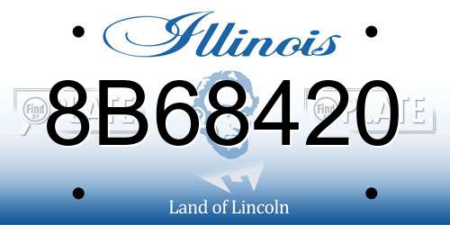 8B68420 Illinois License Plate
