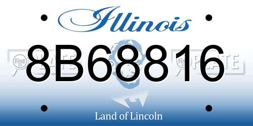 8B68816 Illinois License Plate