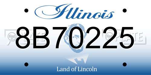 8B70225 Illinois License Plate