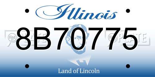 8B70775 Illinois License Plate