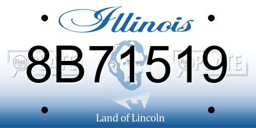 8B71519 Illinois License Plate