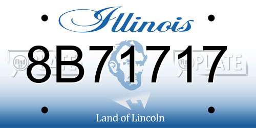 8B71717 Illinois License Plate
