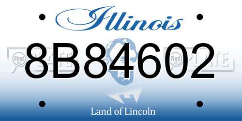 8B84602 Illinois License Plate