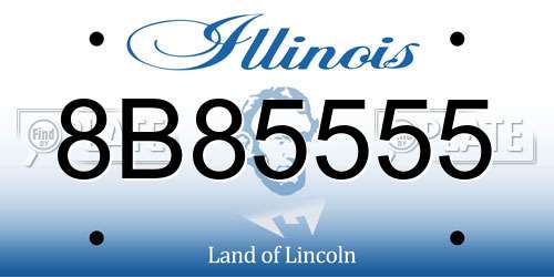 8B85555 Illinois License Plate