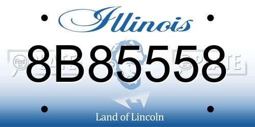 8B85558 Illinois License Plate