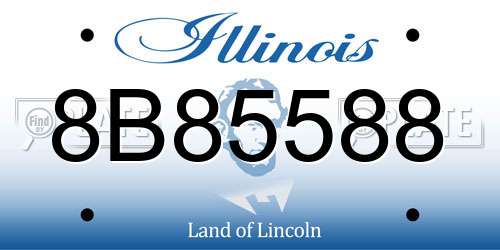 8B85588 Illinois License Plate