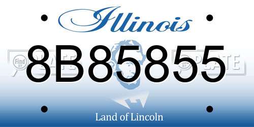 8B85855 Illinois License Plate