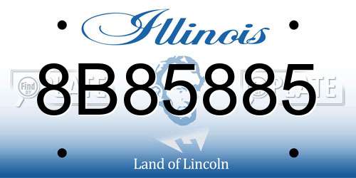 8B85885 Illinois License Plate