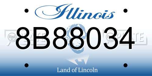 8B88034 Illinois License Plate