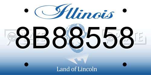 8B88558 Illinois License Plate