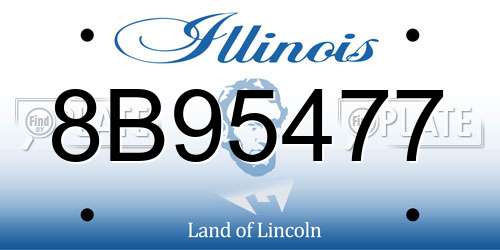8B95477 Illinois License Plate