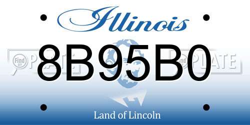 8B95B0 Illinois License Plate