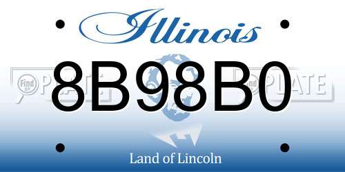 8B98B0 Illinois License Plate
