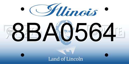 8BA0564 Illinois License Plate