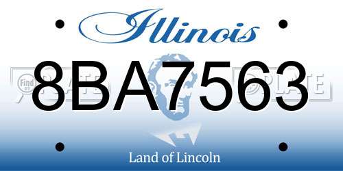 8BA7563 Illinois License Plate