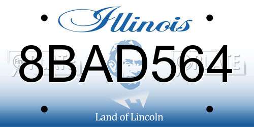 8BAD564 Illinois License Plate