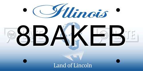 8BAKEB Illinois License Plate