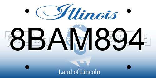 8BAM894 Illinois License Plate