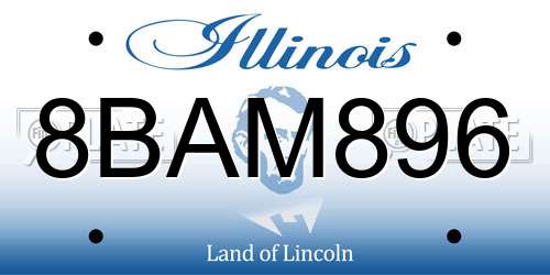 8BAM896 Illinois License Plate