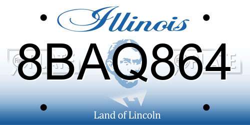 8BAQ864 Illinois License Plate