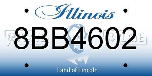 8BB4602 Illinois License Plate