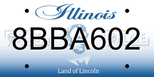 8BBA602 Illinois License Plate