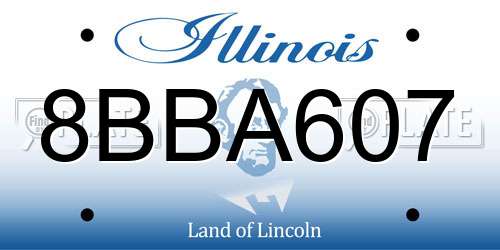 8BBA607 Illinois License Plate