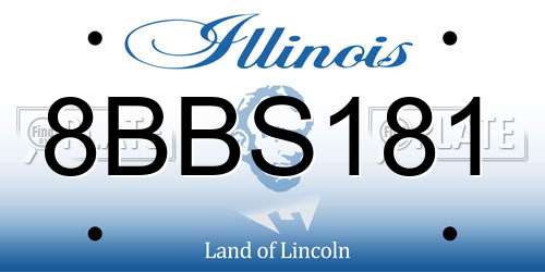 8BBS181 Illinois License Plate